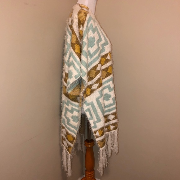 NWT Free People Diamond Back Boho Kimono Open Front Sweater,Size-OS - Picture 4 of 11